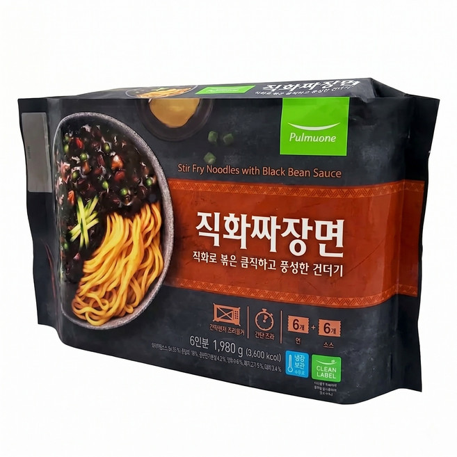 코스트코 풀무원 직화 짜장면 1 980g(6인분) /냉장 소포장 수타식 중화면 직화짜장소스, 1개, 330g
