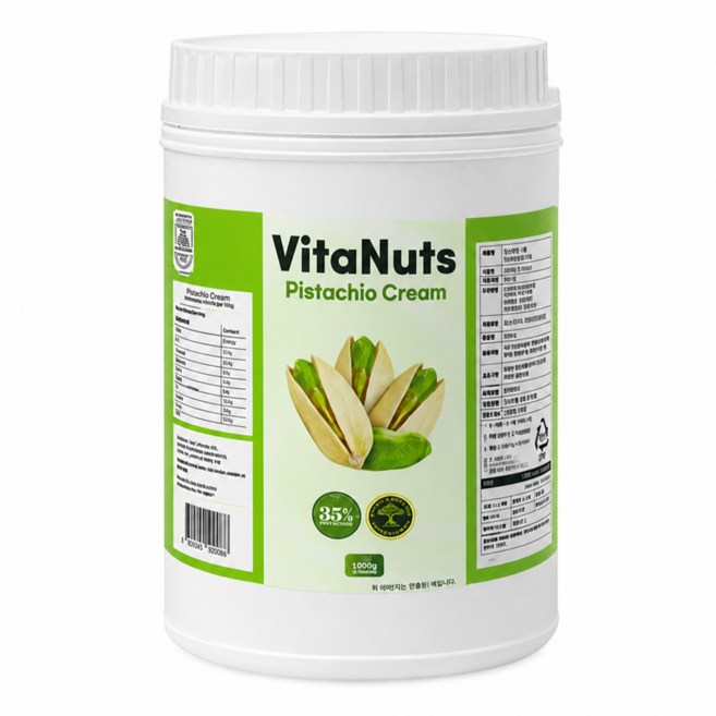 Vita Nuts 비타넛츠 피스타치오 스프레드 크림 35% 1kg [원산지:터키], 1개