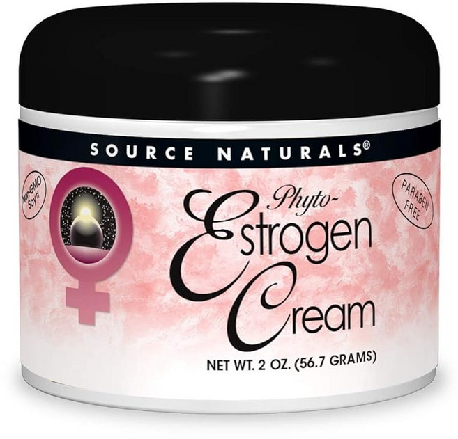 미국 Source Naturals 식물성 에스트로겐 크림 무파라벤 56.7g 여성 호르몬 스킨케어 바디케어 호르몬제 영양제 갱년기 연고 로션, 1개