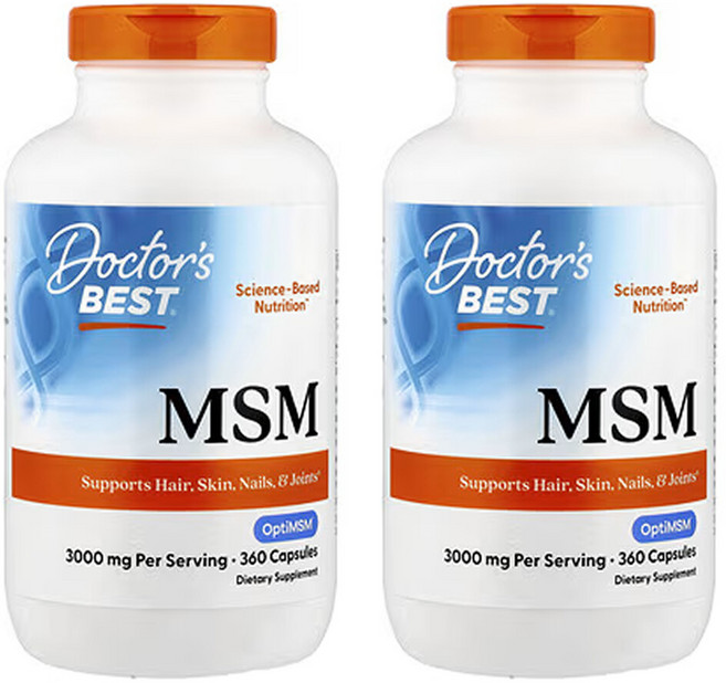 닥터스베스트 2개X OptiMSM 함유 MSM 3000mg 캡슐 360정 (캡슐 1정당 1000mg), 2개