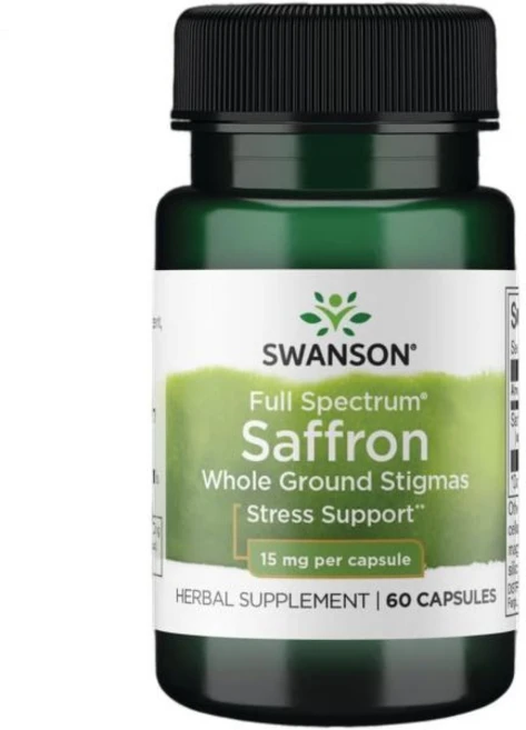 스완슨 Swanson 플 스펙트럼 Saffron Whole Ground Stigmas -Herbal Supplement Promoting Natural Mood Support, 1개, 60정 - 쿠팡