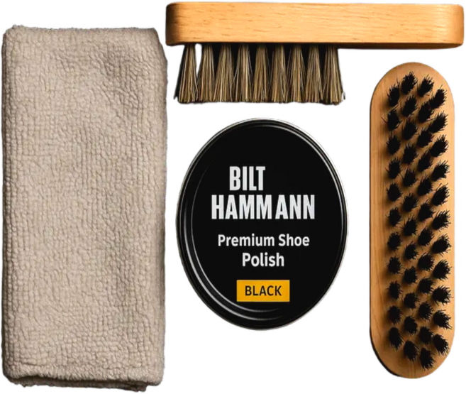 말표 구두닦이 가정용 세트, 블랙, 1세트