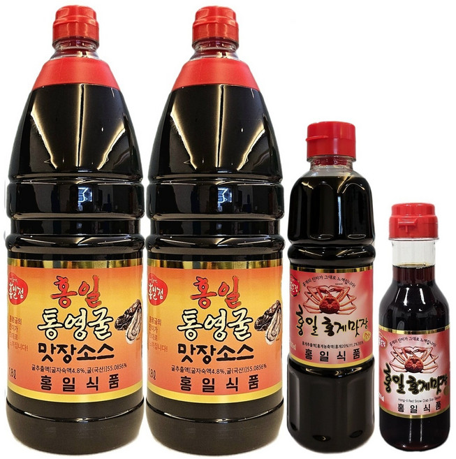 홍일 통영굴맛장소스 / 통영굴간장 세트, 1세트, 4.3L