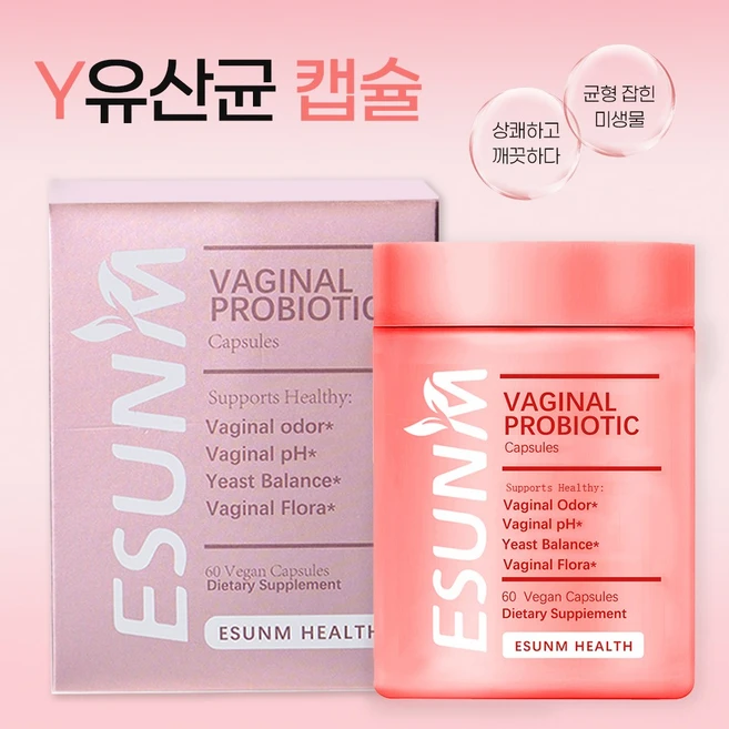 여성 유산균 질 프로바이오틱스 캡슐 Y 케어 유산균 영양제 이너와이 질유래 질건강 밸런스 케어, 1세트, 60정 - 쿠팡