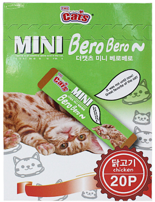 더캣츠 미니 베로베로 고양이간식, 닭고기, 200g, 1개