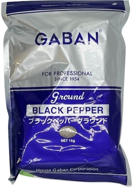GABAN 專業級黑胡椒粉袋, 1kg, 1個