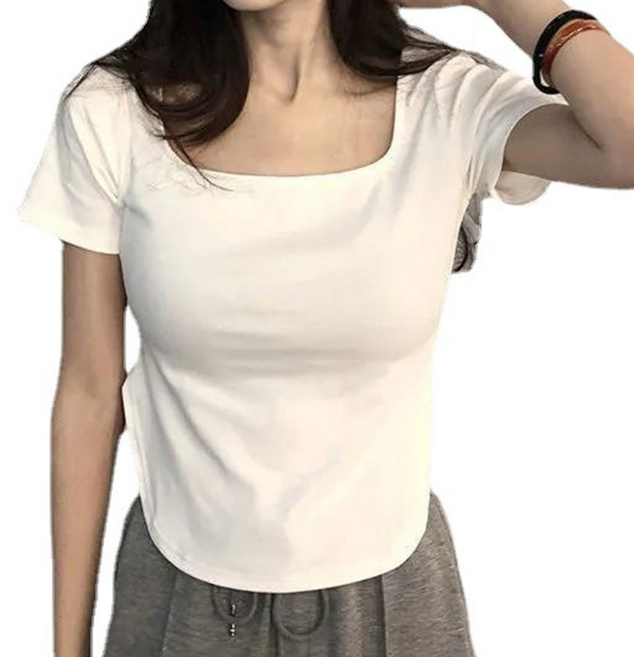 大U領短袖上衣