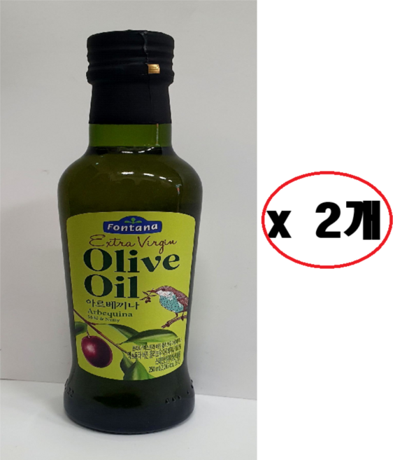 폰타나 엑스트라버진 올리브유 아르베끼나, 250ml, 2개