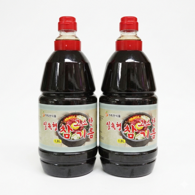 가득찬식품 실속형 참고소한참기름1.8L 2개, 1.8L