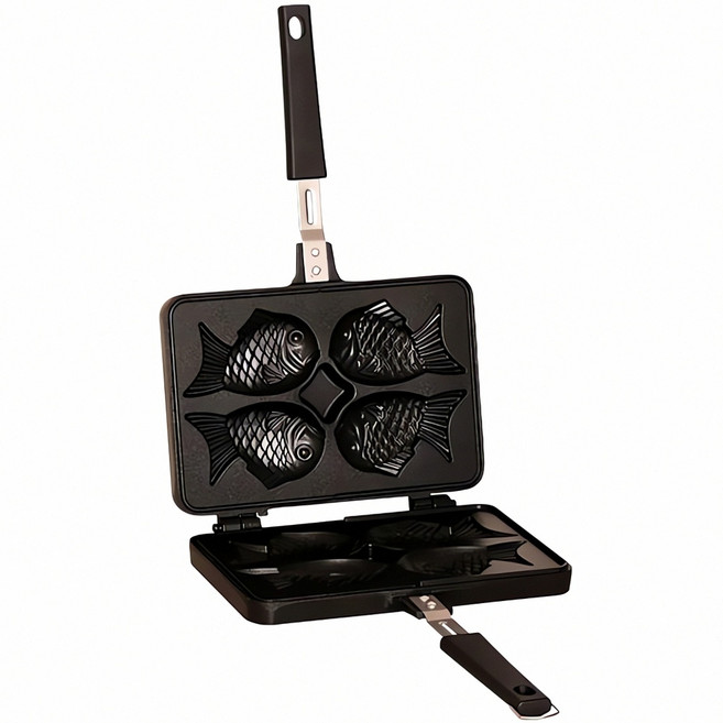 이지쿠커 붕어빵팬 4구 와플 기계 뼈 팬 떡볶이 쿠키 오븐 전기 그릴 핫케이크 제빵 기, 본상품