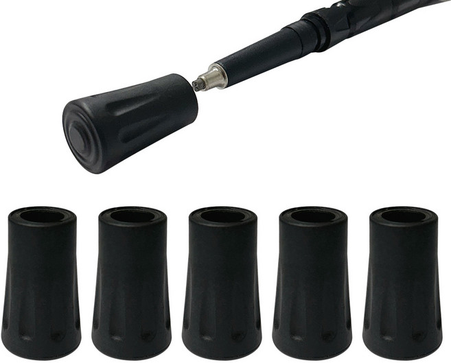 등산스틱 고무패킹 고무마개 촉마개 보호캡, 5개, 블랙