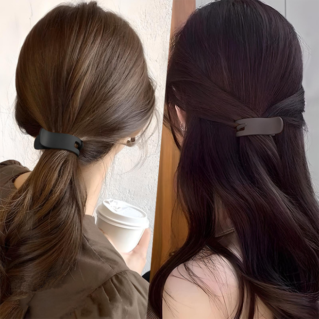 미영스 무광 포니테일 반머리 집게핀 [2p] 세트