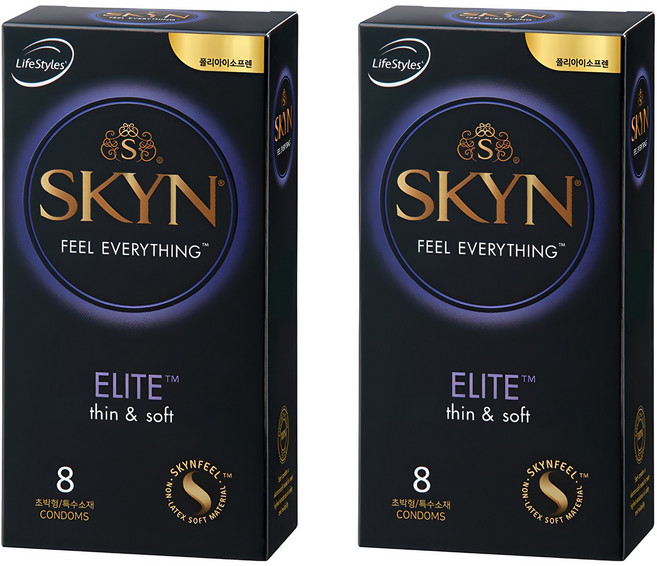 SKYN 엘리트 슬림형 콘돔, 8개입, 2개