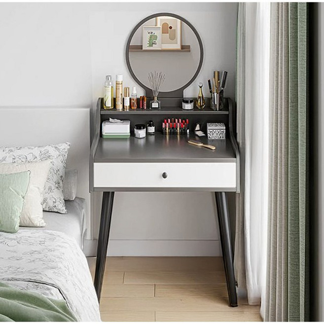 루나글램 600 거울 화장대, 화이트그레이