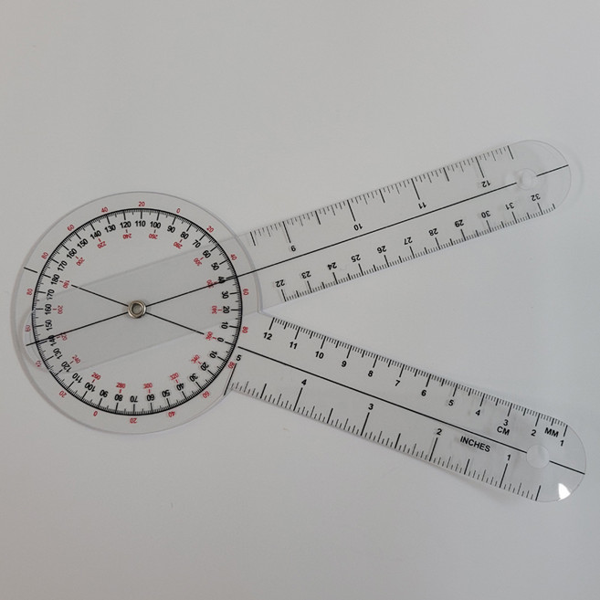 고니오미터 Goniometer 임상용 고니오메타 ROM 관절각도기 20cm, 1개