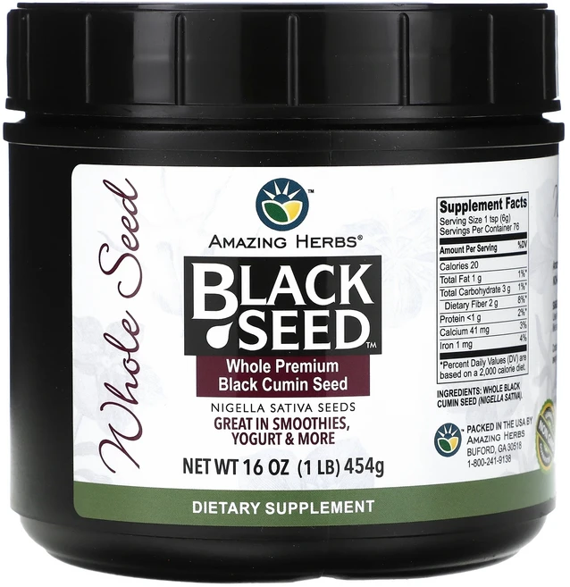 새해 첫좋은선물 Amazing Herbs Black Seed 프리미엄 천연 블랙 커민 씨 454g(1lb) 제대로 할인합니다, AmazingHerbsBlackSeed프리미엄천연블랙커 - 쿠팡