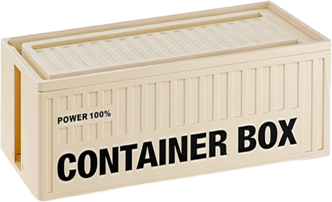 내집클로버 멀티탭정리함 컨테이너박스 선정리, 1개, 아이보리