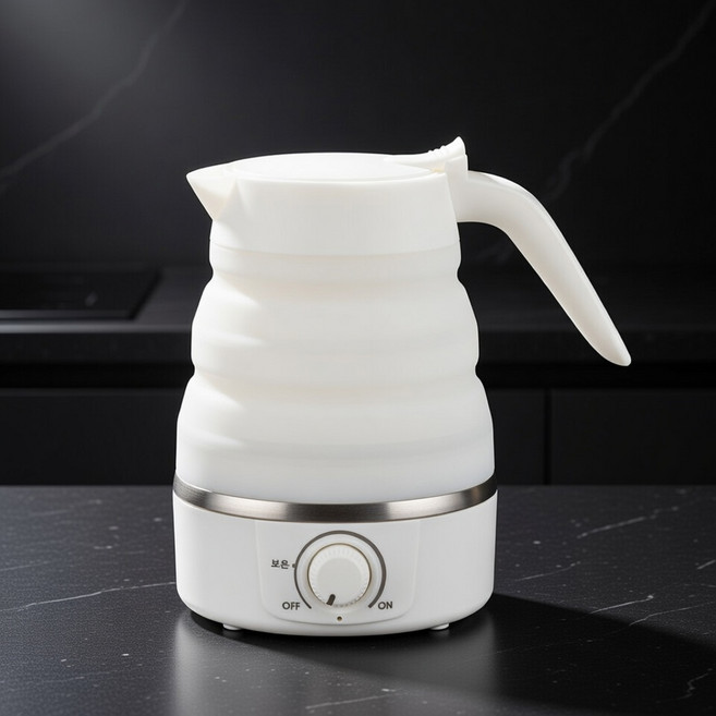 실리콘 폴딩 멀티포트 전기포트 600ml 여행용 접이식 600ml 프리볼트 110V 220V 겸용 실리콘 미니 전기주전자 캠핑용 컵라면 햇반 데우기 분유포트 출장 유학 필수템