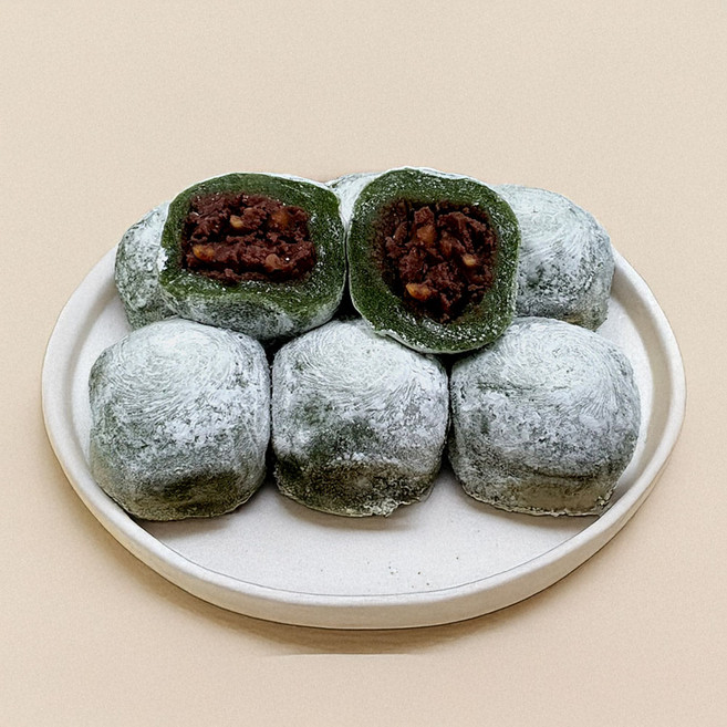 [찰진한상자] 쑥모영양 모찌 쑥모영양 찹쌀떡 (100g 20알2kg) 식사대용떡 간식떡 답례떡 행사떡, 1박스, 2g