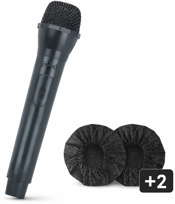 사운드픽 마이크모형 커버 2개 세트 가짜 핸드 무대 공연 파티 촬영 소품