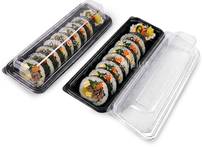 올플러스 1줄 김밥 포장용기 뚜껑포함 한줄김밥 도시락 K1, 1박스, 100세트