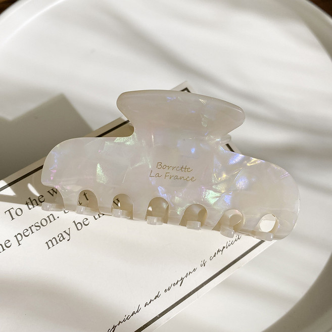 헤어퀸 사각 가벼운 마블 프랑스 반머리 반묶음 헤어 집게핀