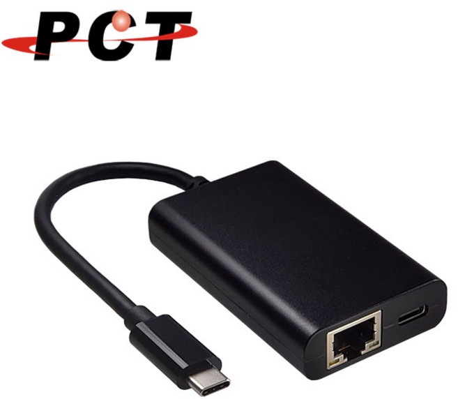 PCT USB Type-C 轉 RJ45 PD 超高速網路卡 UR312, 1個