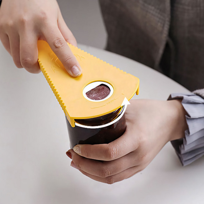 올인원 병 뚜껑 따개 다용도 오프너, 1개, 옐로우