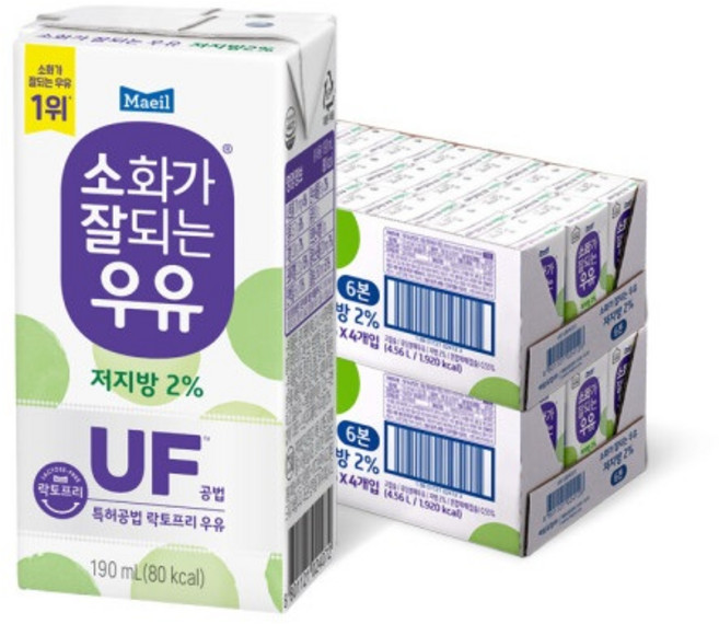 소화가잘되는우유 저지방 190ml x 48팩
