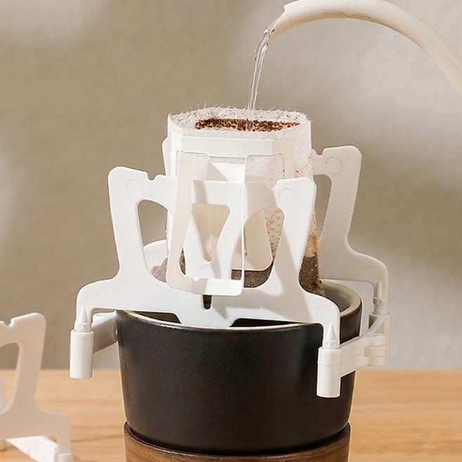 드립백 필터 거치대 원두 커피 티백 접이식 홀더 일회용 캠핑 핸드 드립퍼 커피백 체어