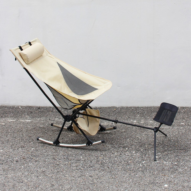 캠핑 의자 흔들 스윙체어+풋레스트, 흔들의자+풋레스트, 혼합색상, 1개