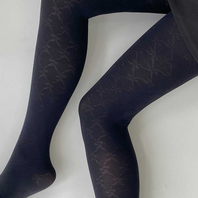 마네킹 국산 빅사이즈 150D 리본 패턴 무늬 스타킹 팬티스타킹