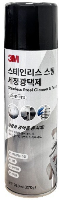 3M 강력접착제 클리너/스테인레스 스틸 광택제, 1개, 320ml