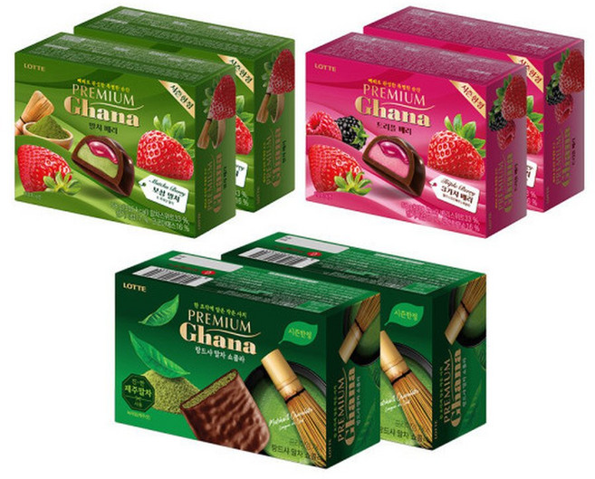프리미엄 가나 말차 베리 68g x2개+트리플베리 68g x2개+랑드샤 말차 쇼콜라 91g x2개, 4개