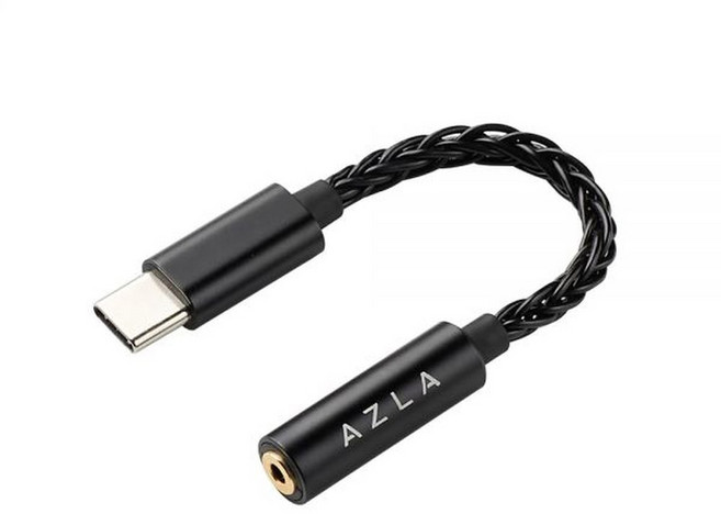 디지털 to 아날로그 오디오 96kHz24비트 잭 컨버터 DAC 고해 4방향 3 5mm AZLA 스마트 A100 변환 입력 연결 변환기 Bla 블랙 마이크 TypeC, Black, 1개