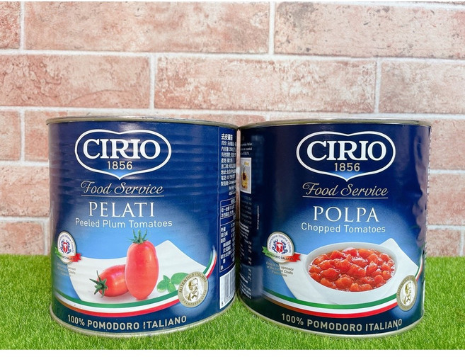 CIRIO 去皮整顆蕃茄 2.5kg, 1個, 碎粒番茄