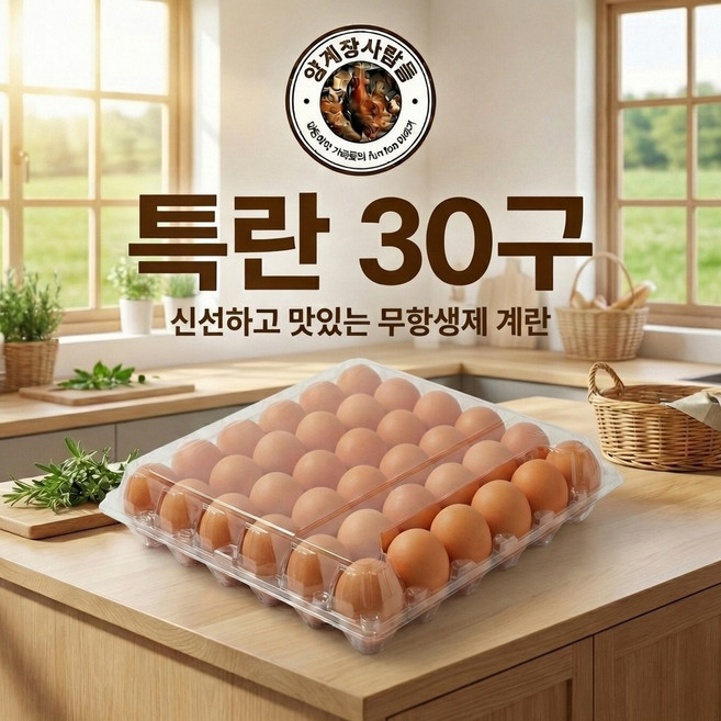 [양계장사람들] 특란(XL 60~67g) 계란 왕란특란대란 달걀 30구, 1개