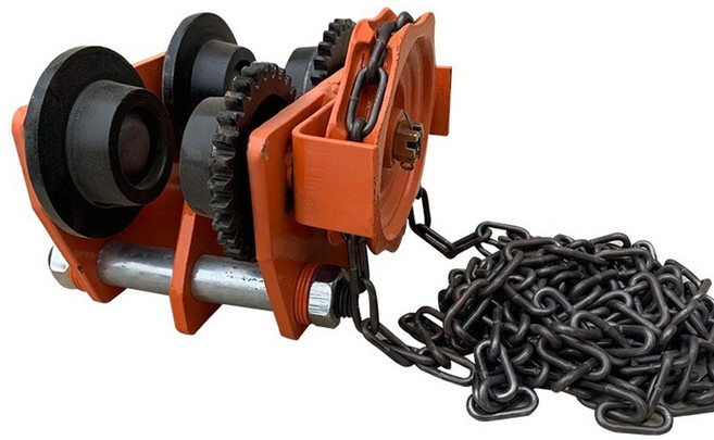 도르레 H빔 호이스트 롤러 풀리 윈치 이동식 레일, 3톤 핸드 푸시, 1개