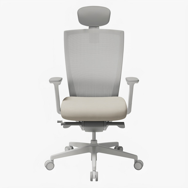 시디즈 T50 컴퓨터 책상 의자 HDA 방문설치, 화이트+아이보리