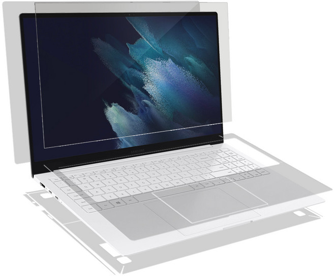 알럽스킨 갤럭시북 프로 15인치 시력보호 액정+외부보호필름 2매 NT950XDB NT950XDY, 1개
