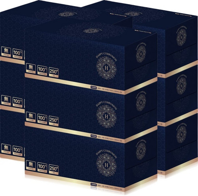 닥터케이콩 프리미엄 티슈 250매 x 9각미용 각티슈, 9개