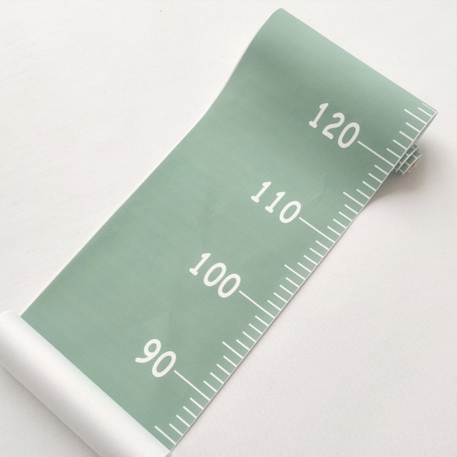 어린이 키재기 눈금자 벽 스티커 측정 아이 성장 어린이집 가정용 포스터 장식 신장 줄자 시트지 데코, E_블루, 1개