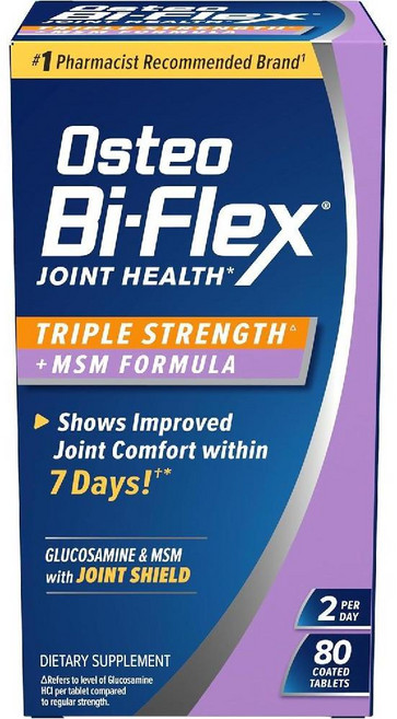 오스테오바이플렉스 조인트 헬스 Joint Health 트리플 스트렝스 MSM 포뮬라 80정, 1개
