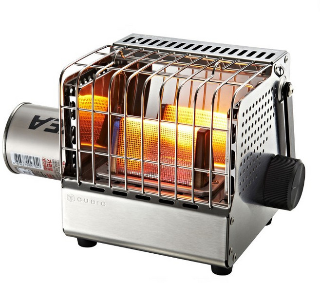 코베아 큐빅히터 가스난로 캠핑 가스히터 미니 가스 난로 휴대용 낚시 차박, 본품x자석식 어댑터x연장호스x이소가스2in1