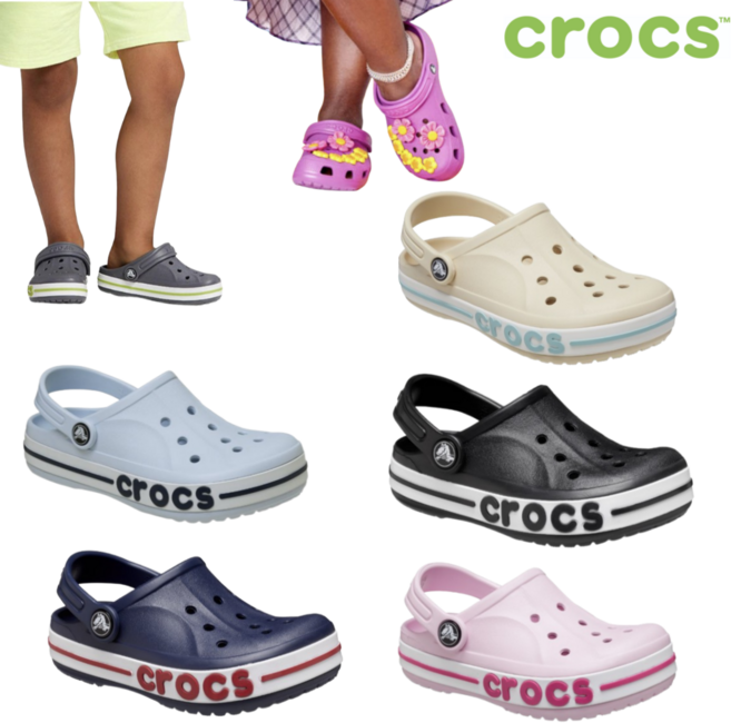 (국내매장판) 크록스 키즈 아동용 샌들 바야밴드 클로그 남여공용 여름 슬리퍼