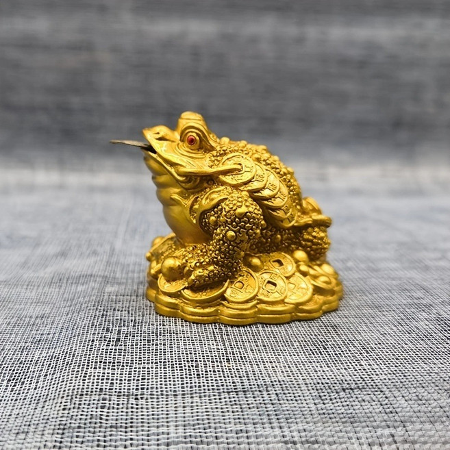 벼락부자 황금세발두꺼비 풍수 장식 장식품 CIILLNY, 미디엄 사이즈의