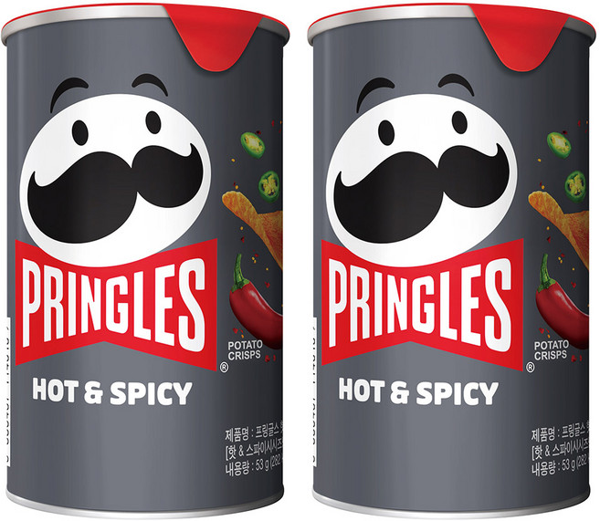 프링글스 매운맛 (핫앤스파이시) 53g, 2개