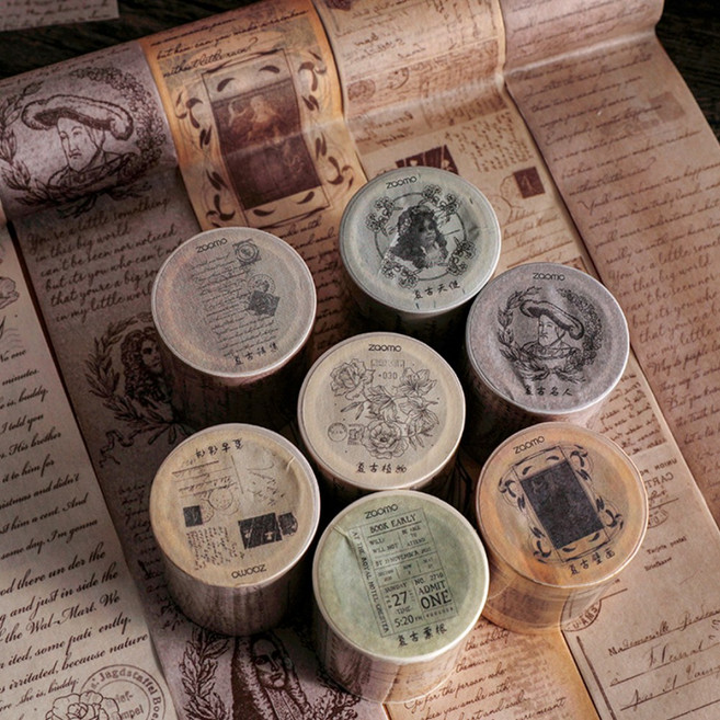 빈티지 레트로 영문 그림 마스킹테이프 마테 다꾸, 6. 편지 (MT-109)