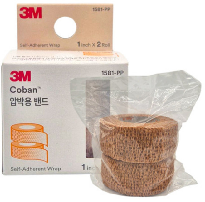 3M 코반 coban 1581PP (2.5cmX4.5m*2개입), 2롤, 1개