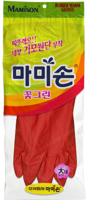마미손 기모 고무장갑 대형, 1개